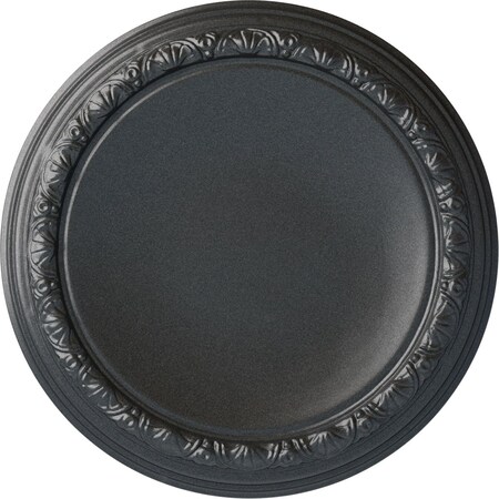 Carlsbad Ceiling Medallion (Fits Canopies up to 14 1/4"), Hand-Painted Pewter, 19 1/2"OD x 1 3/4"P
